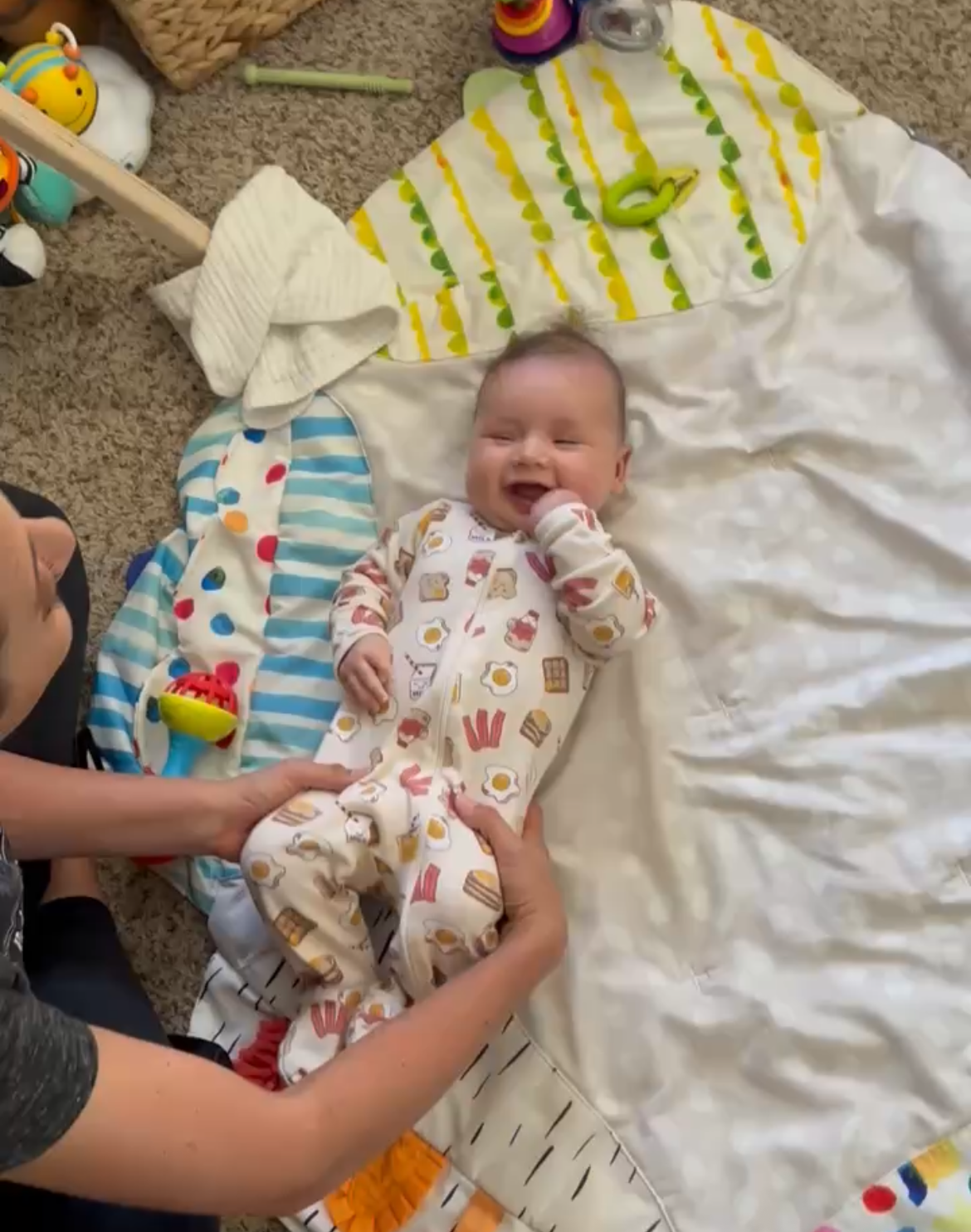 Child participating in pediatric occupational therapy at home